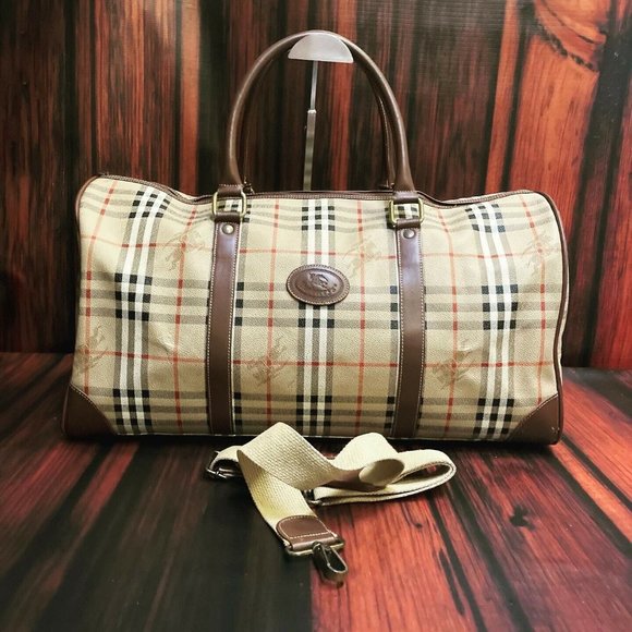 Burberry Vintage Nova Check Haymarket Duffel #2 - Picture 1 of 6